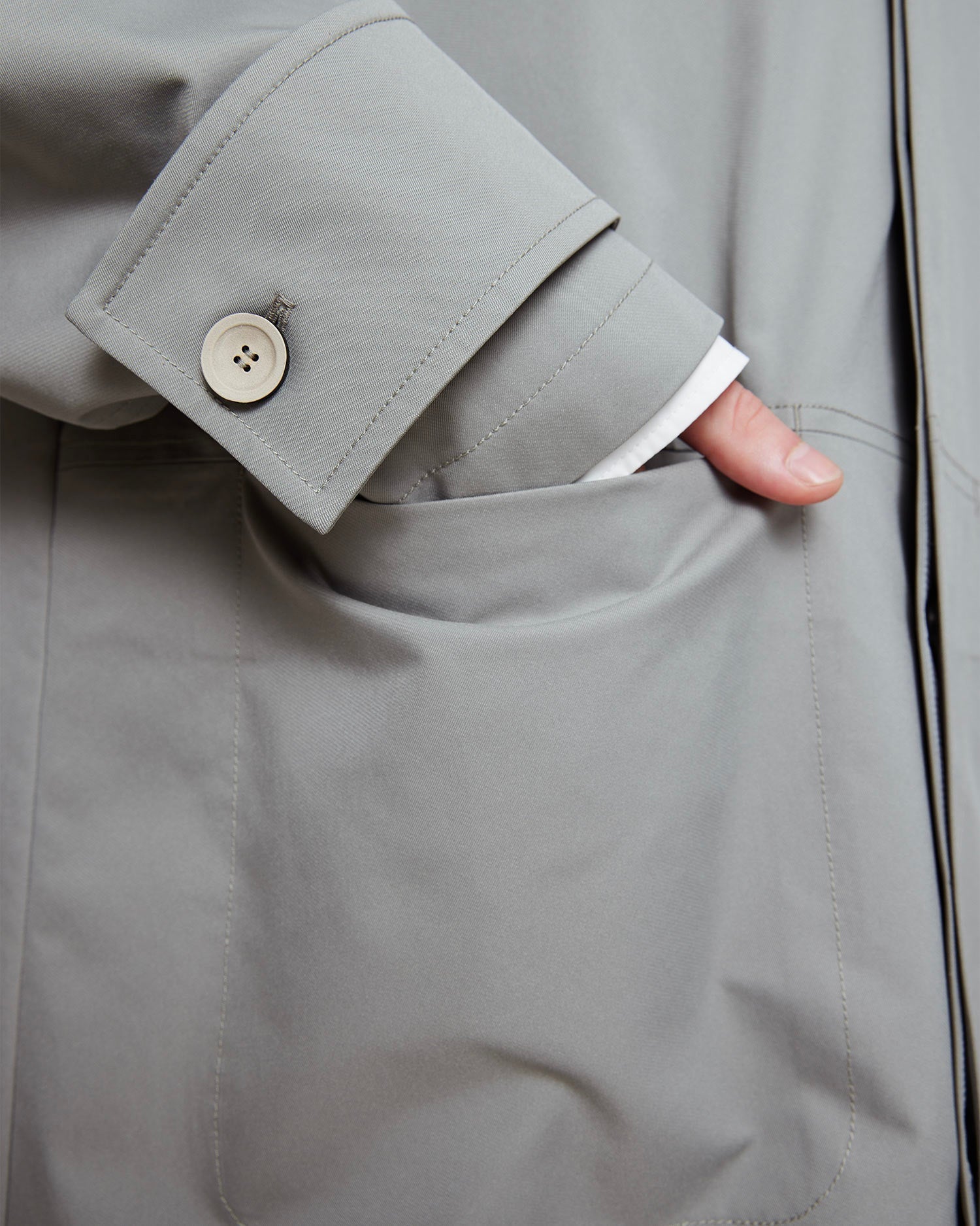 Trench Coat in Cool Grey image 3