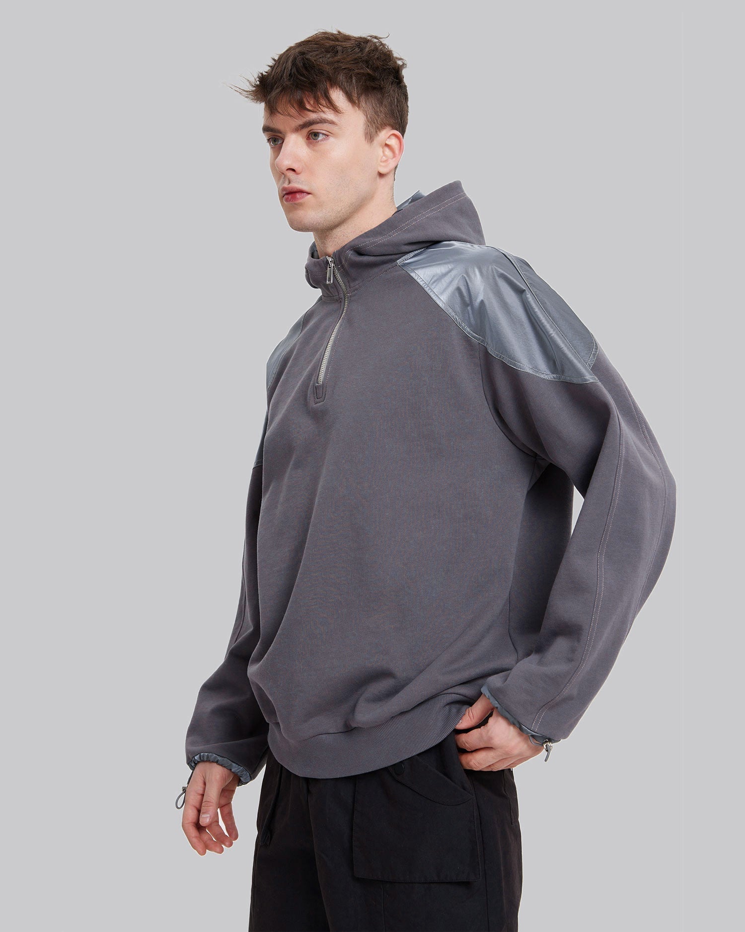 Shoulder Paneled Hoodie image 3