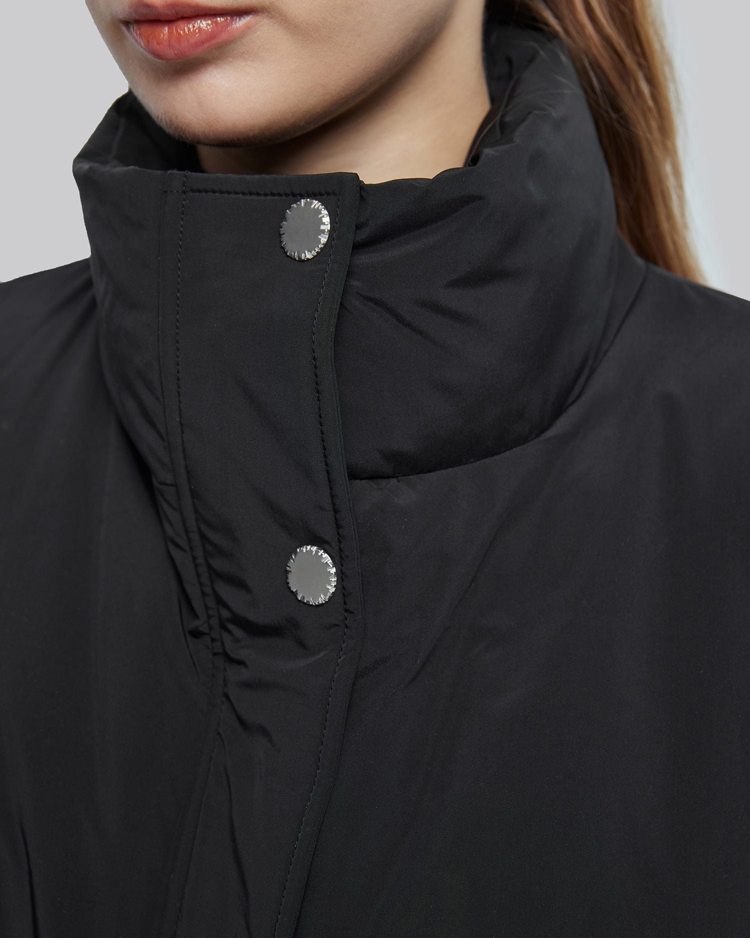 High Collar Cocoon Puffer Jacket image 5