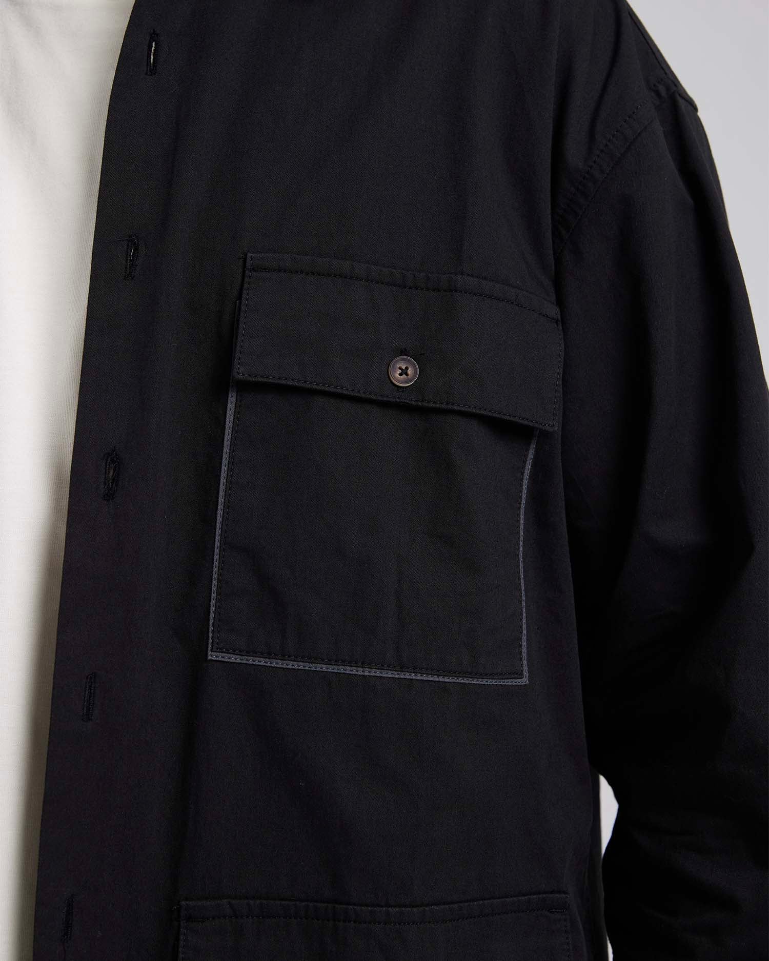 All-Cotton Black Overshirt image 5