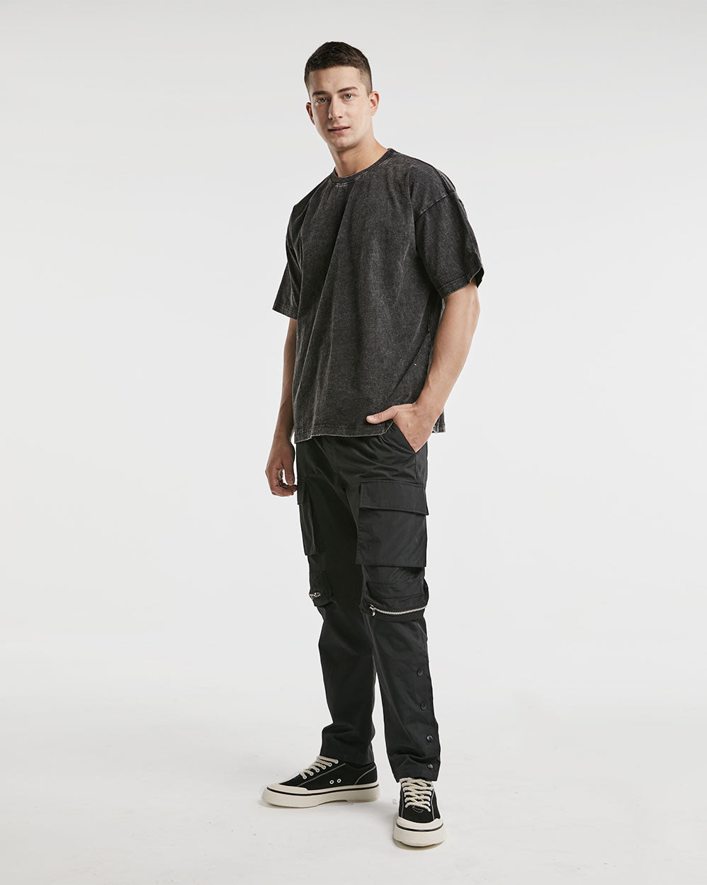 Classic Round neck Cotton T-shirt - Tundora, L image