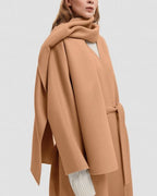 V Neck Maxi Length Wool Coat image 1