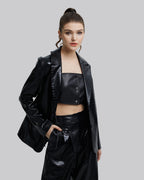 Faux Crocodile-Leather Dinner Jacket image 1