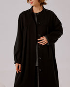 Crew Neck Buttoned Wool-Cashmere Coat image 1