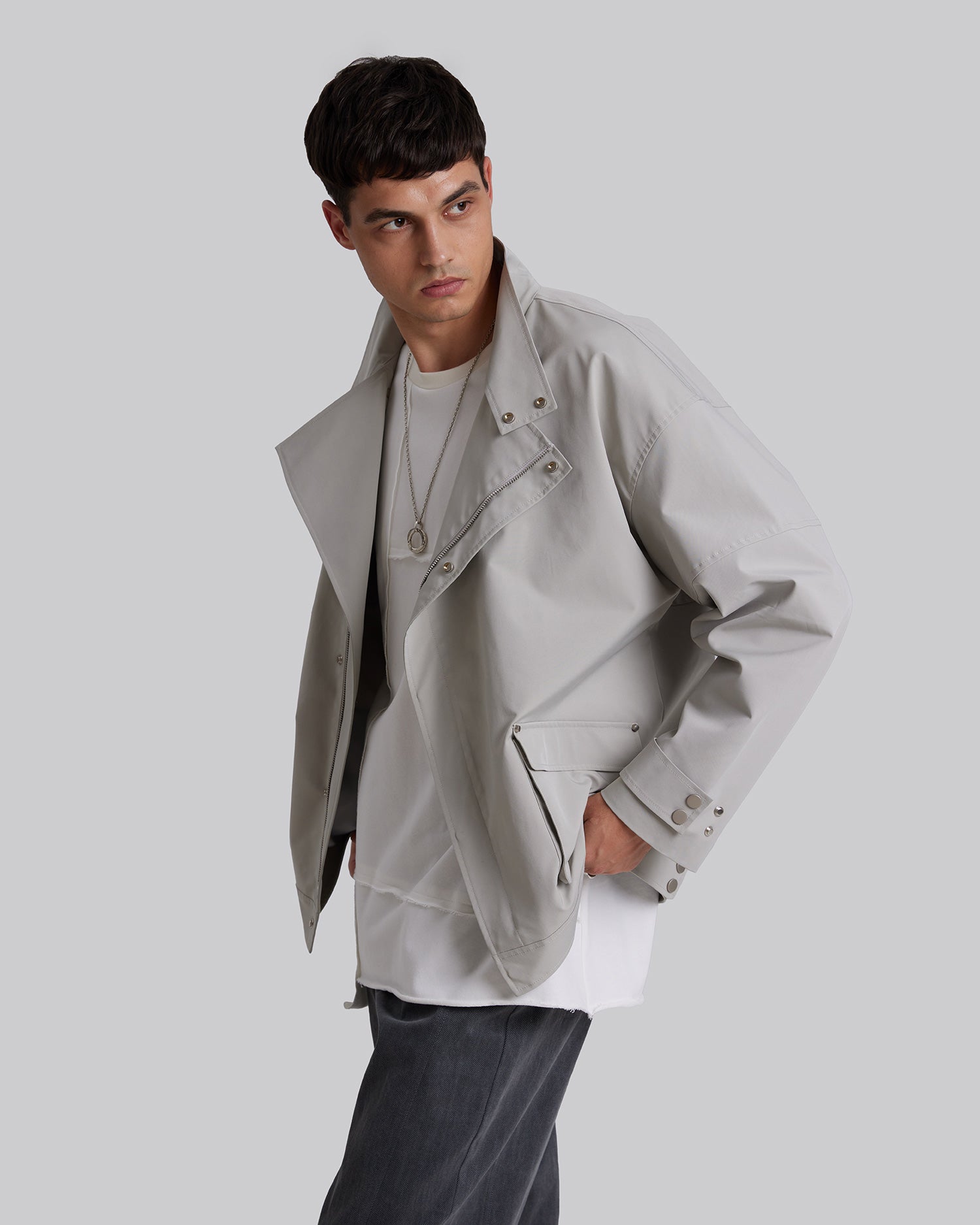 Cargo Pockets Windbreaker Jacket image 1