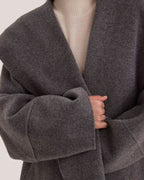 Wide Sleeve Short Wool Wrap Coat image 4