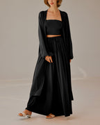 Maxi Pleated Cardigan - Black, XXL image