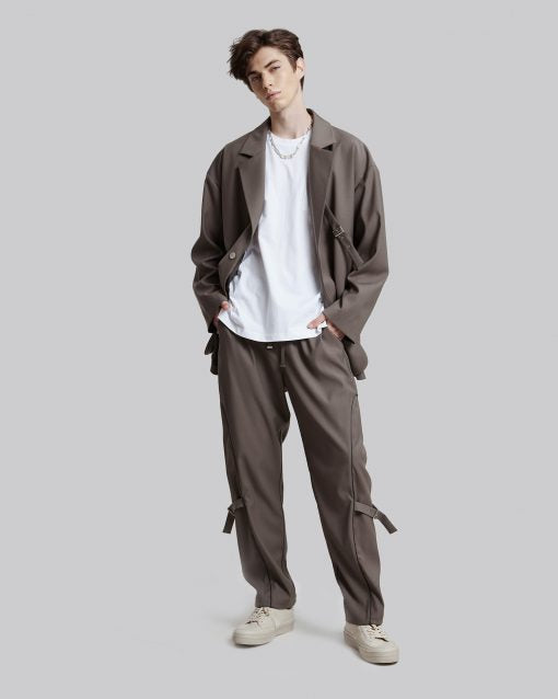 Side Strap Blazer - Mocha, L image