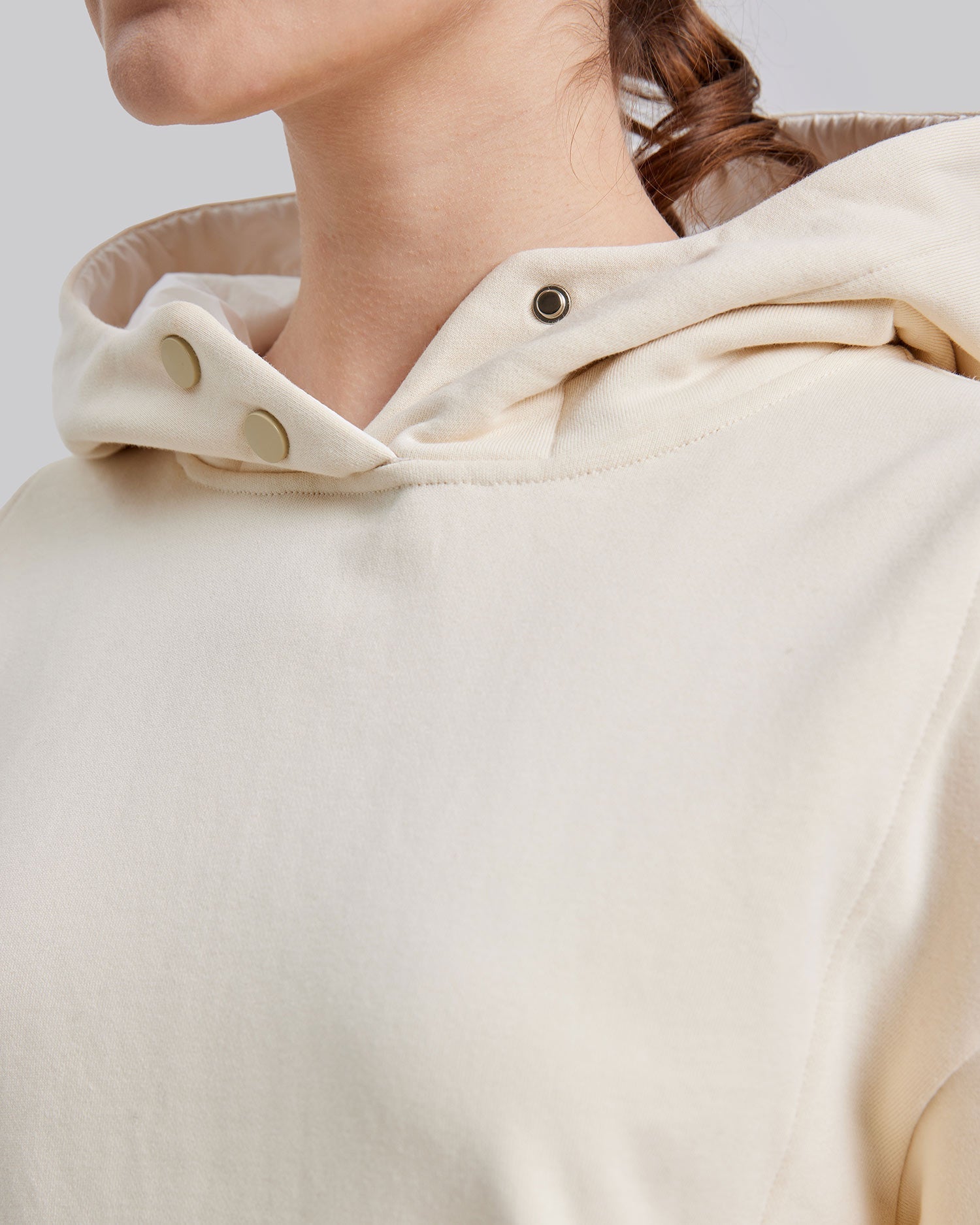 Buttoned High-Neck Hoodie image 5