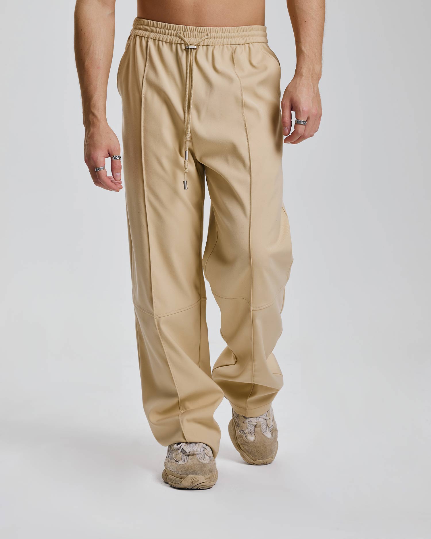 Pleated Straight Pants image 1