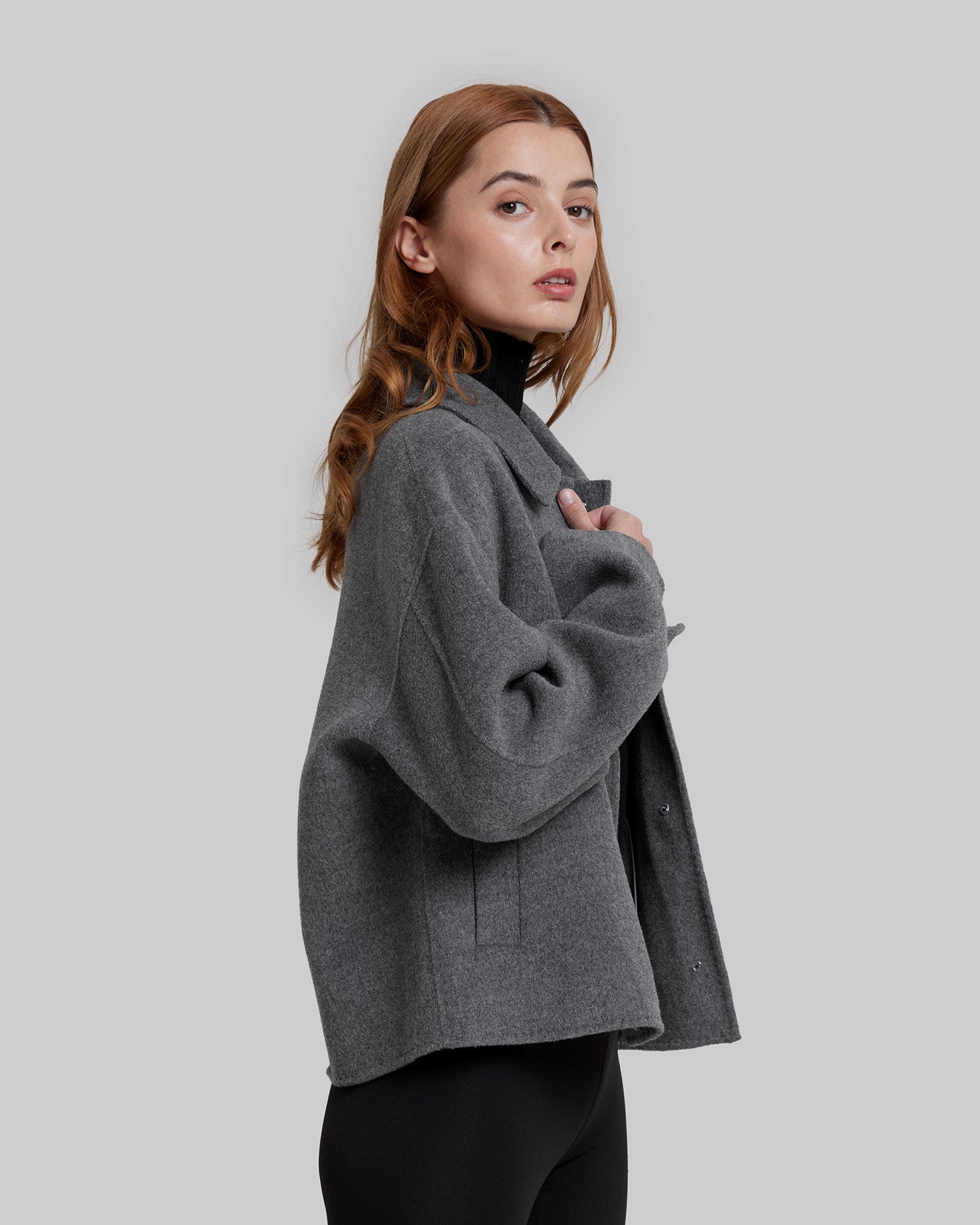 Pure Wool Cut-Off Coat image 4