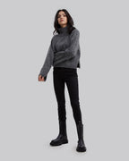 Cropped Turtleneck Sweater - Grey, L image