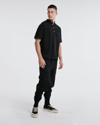 Light V-Neck Linen T-shirt - Black, L image