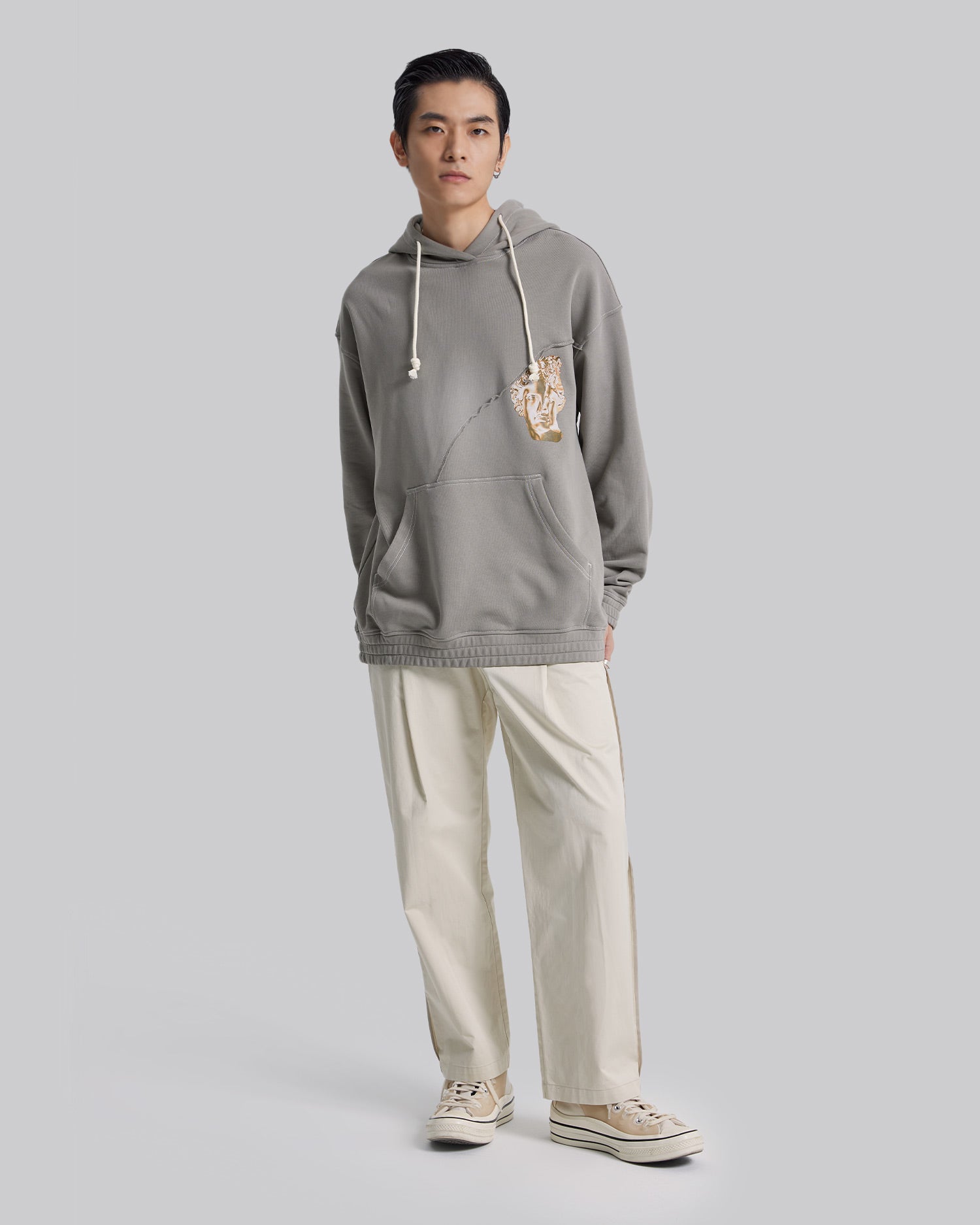 Raw-Edge Patchworks Hoodie image 2