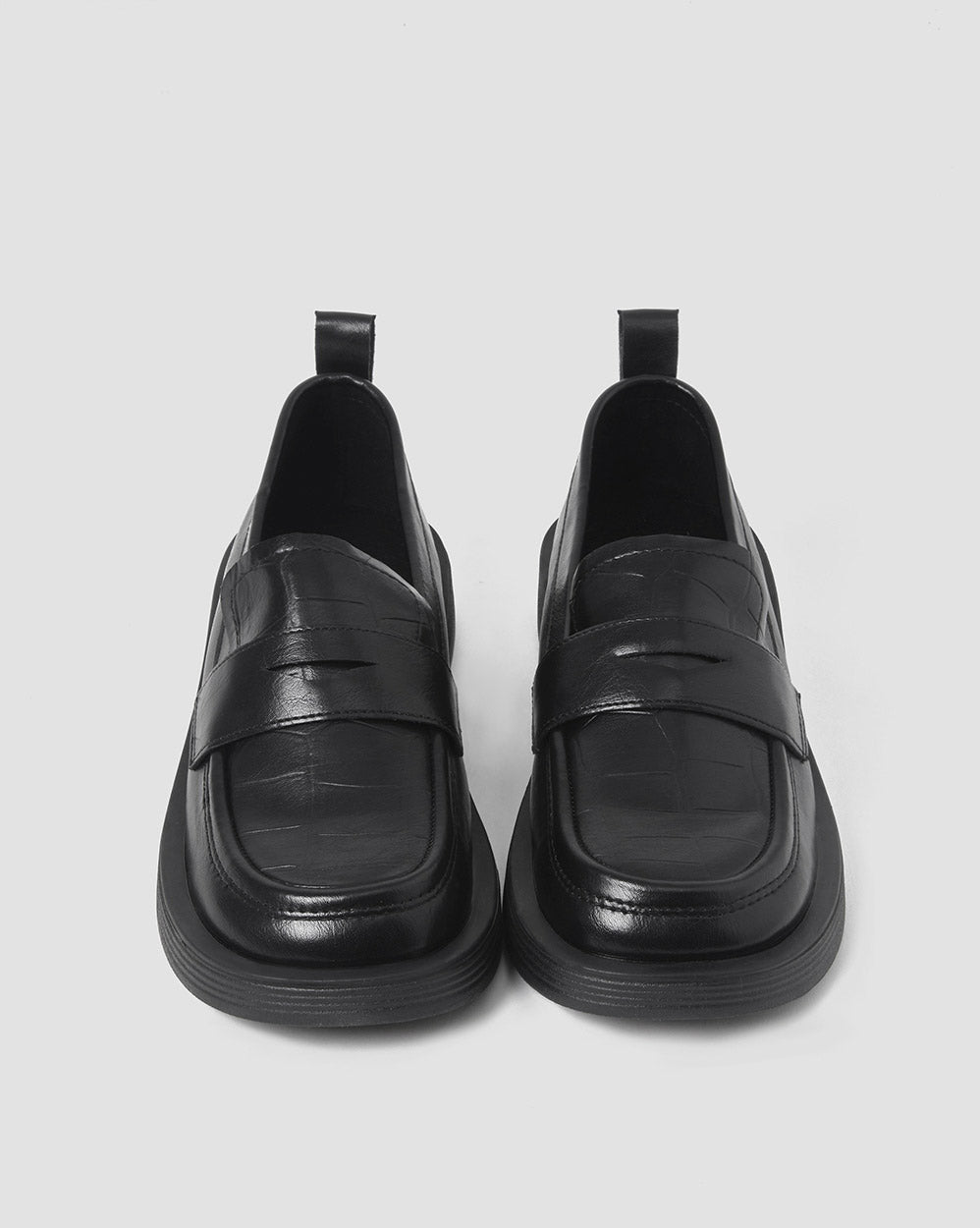 Classic Round Toe Loafers - Black, 8 image