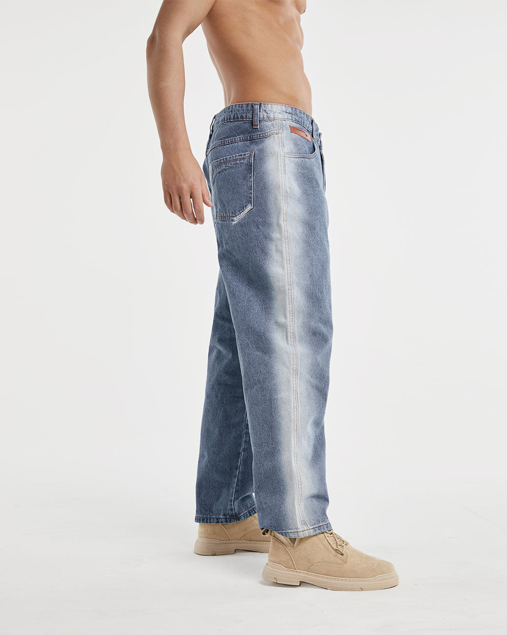 Stylish Bleached Ripped Jeans image 2