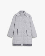 Elbow-Patch Long Down Jacket image 0