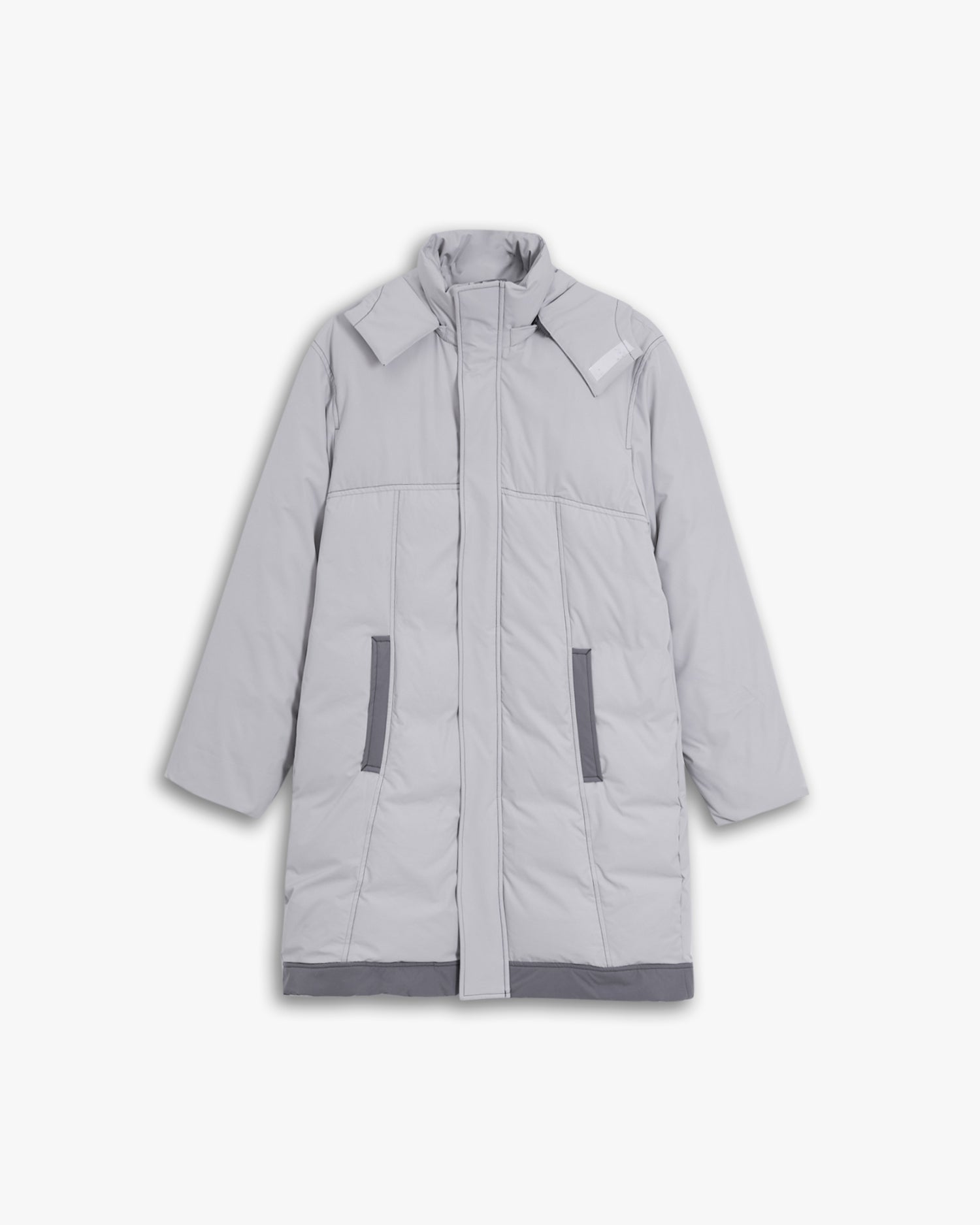 Elbow-Patch Long Down Jacket image 0