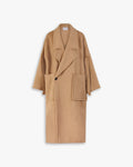 Long Wool Coat with Ribbons image 0