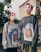 Knitted Crewneck Shark Jumper image 1