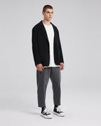 Vertical Ribbed Blazer - Black, M image