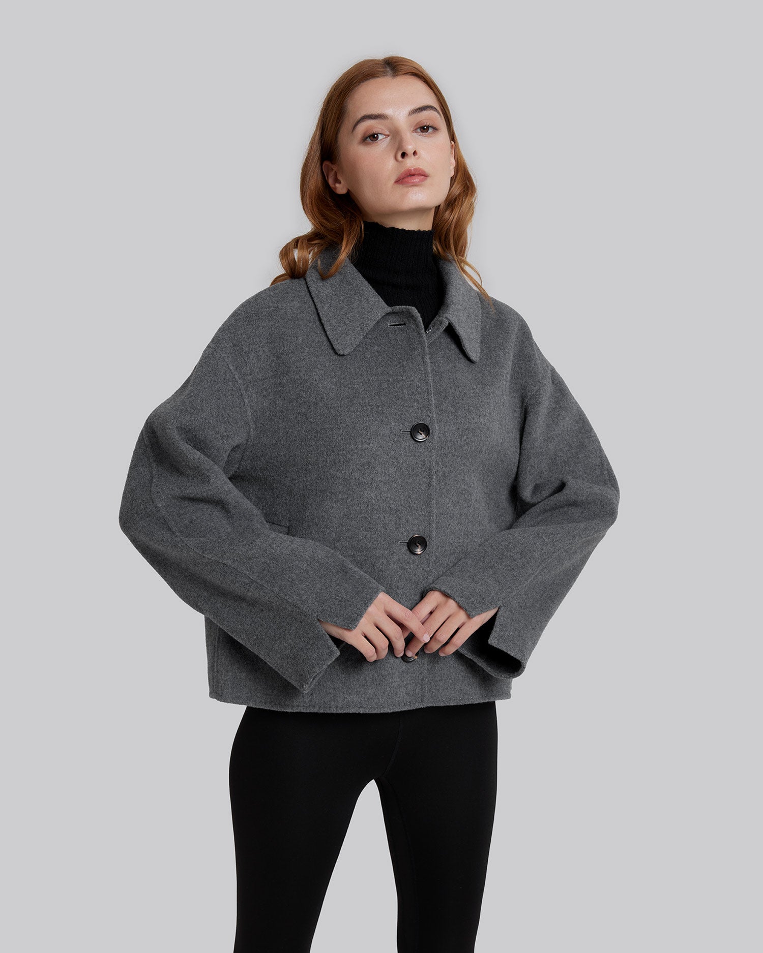 Pure Wool Cut-Off Coat image 1