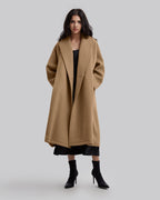 100% Woolen Overcoat with Box Pleats - Camel, XS image