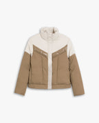 High Collar V-Shape Puffer Jacket image 0
