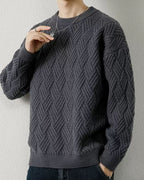 Crewneck Cable-Knit Jumper - Ash, XXL image
