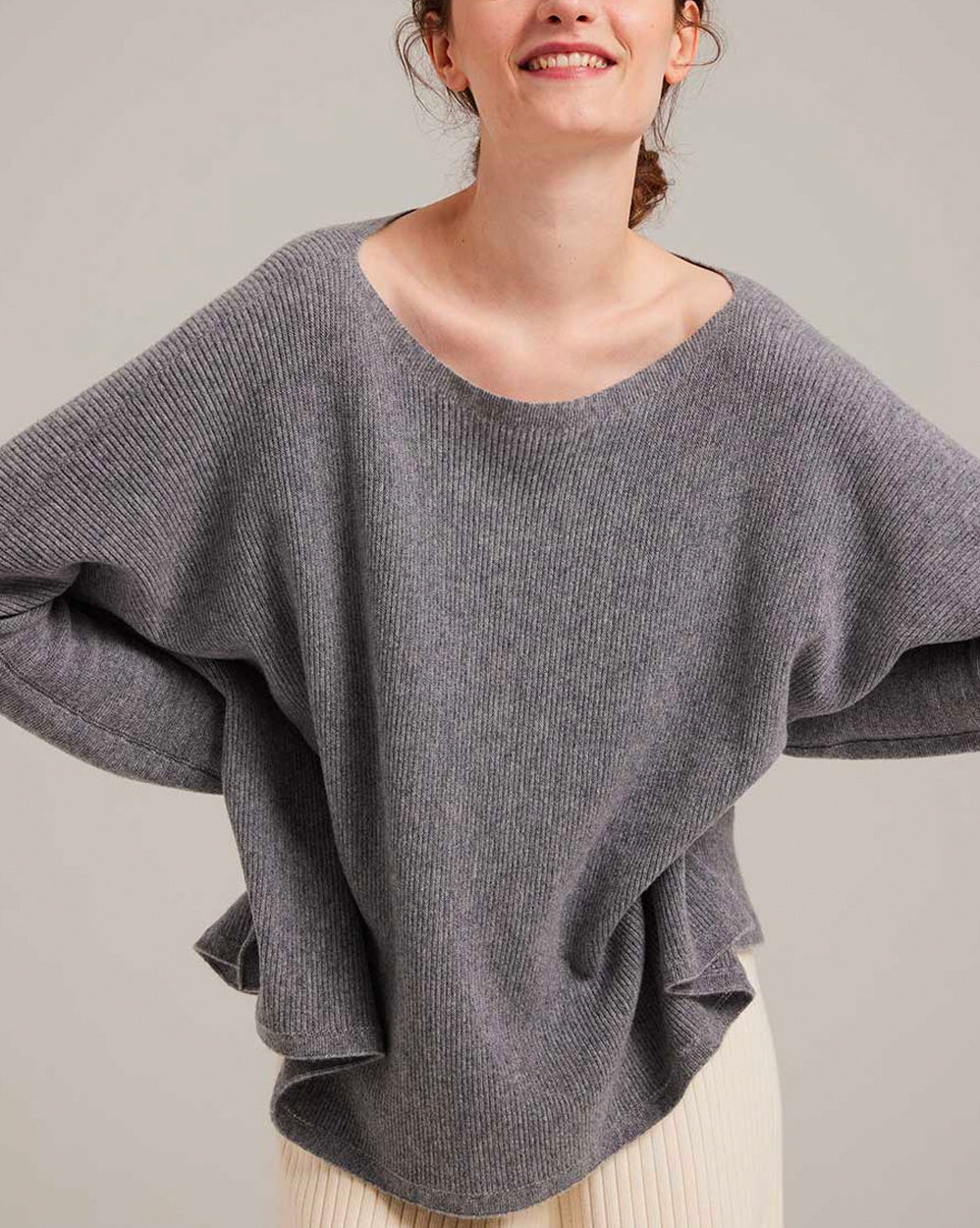 Pure Cashmere Batwing Sleeve Crew Sweater image 4