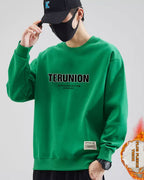 Letter Detail Cotton Sweatshirt - Emerald, XXXL image