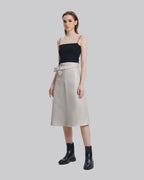 Faux Leather Belted Skirt image 2