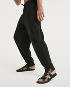 Light Elastic Waist Tapered Pants image 4