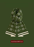 Winter Retro Warm Christmas Plaid Scarf - Sage, OS image