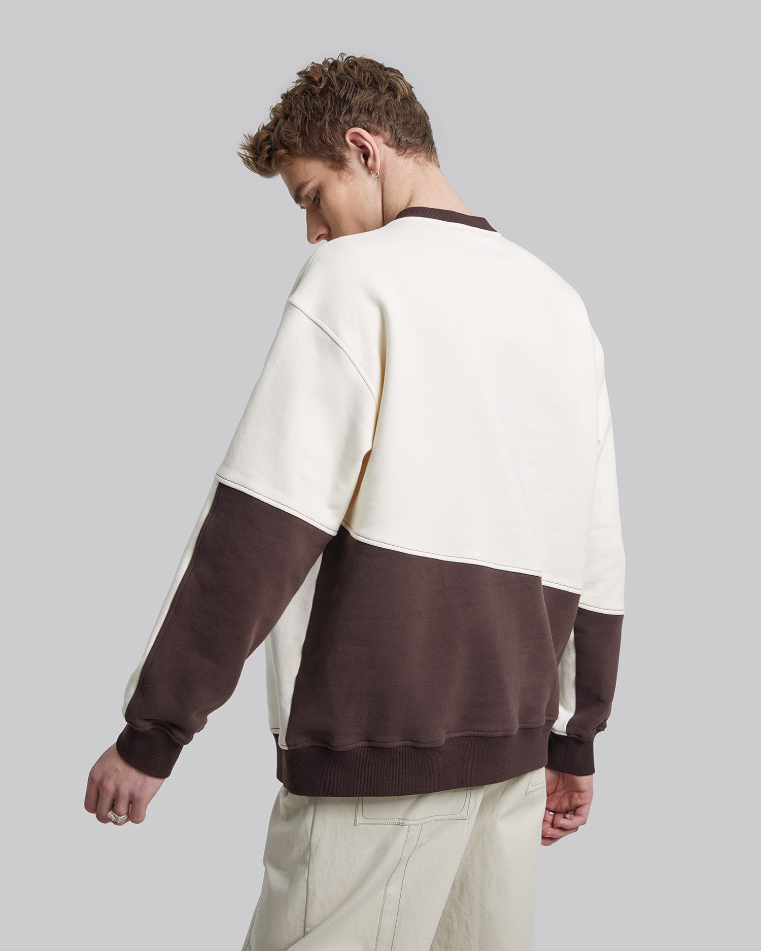 Two-Tone Half-Zip Sweatshirt image 4
