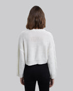 Cropped Cable Knit Sweater image 4