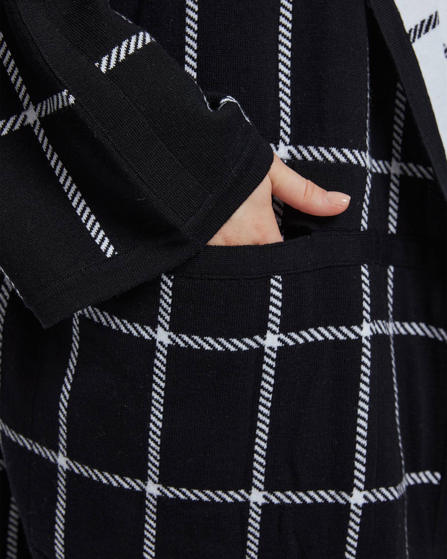 Check Pattern Long Coat image 5