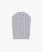 V-Neck Sleeveless Sweater - Grey, L image
