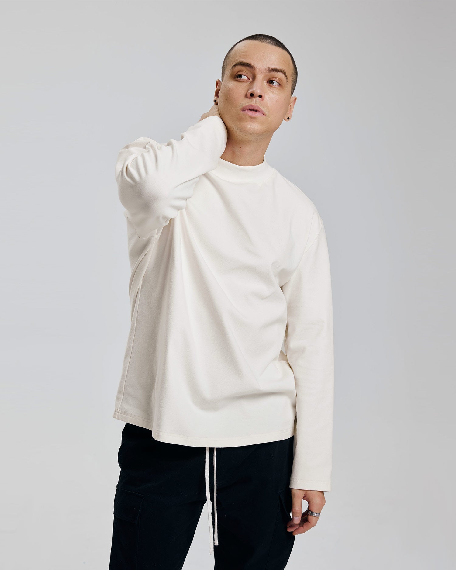 Mock Neck Long-Sleeve T-shirt image 1