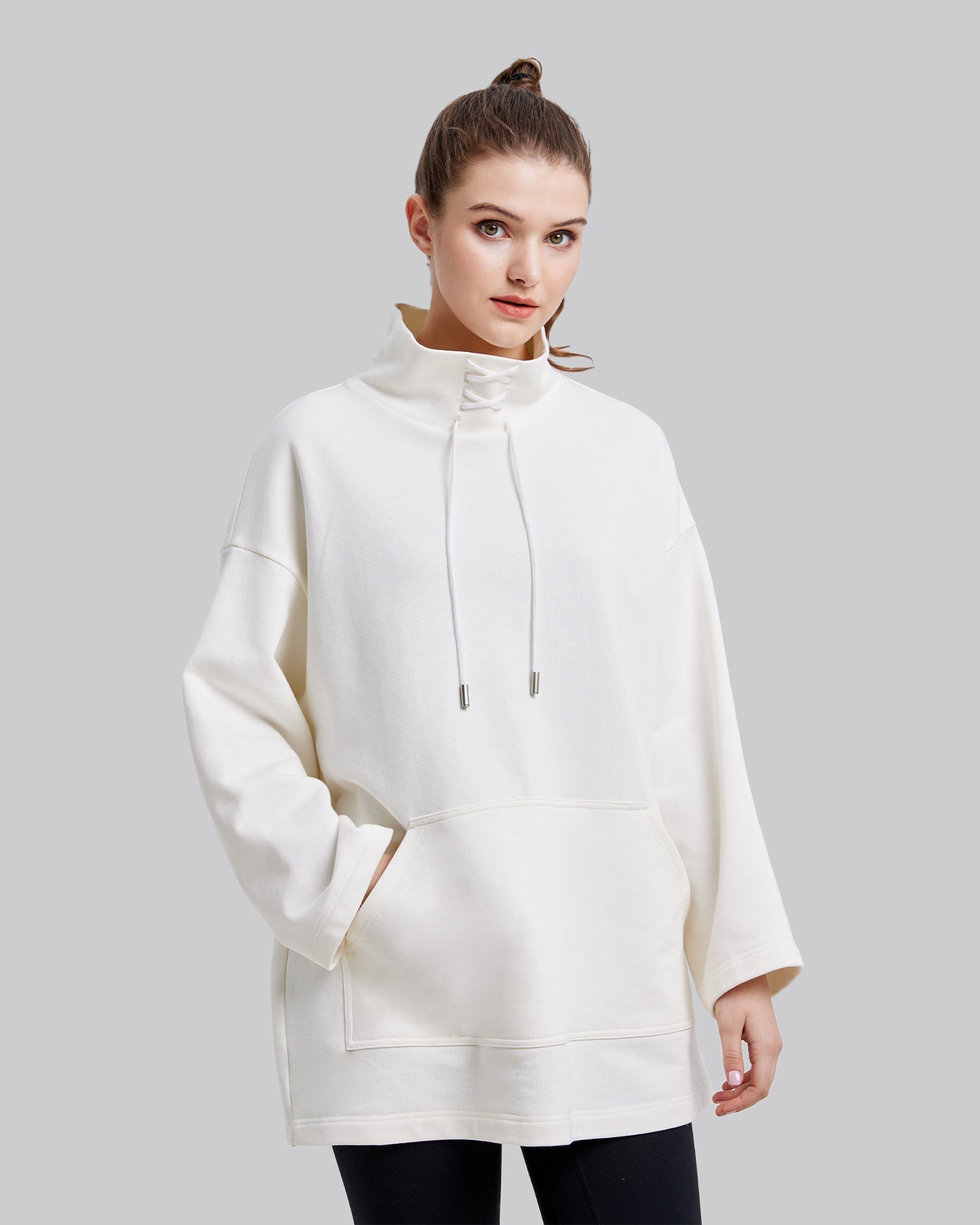 Relaxed High Neck Sweatshirt image 3