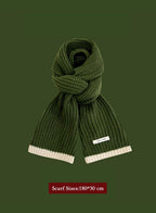Winter Retro Warm Christmas Plaid Scarf - Earls Green, OS image