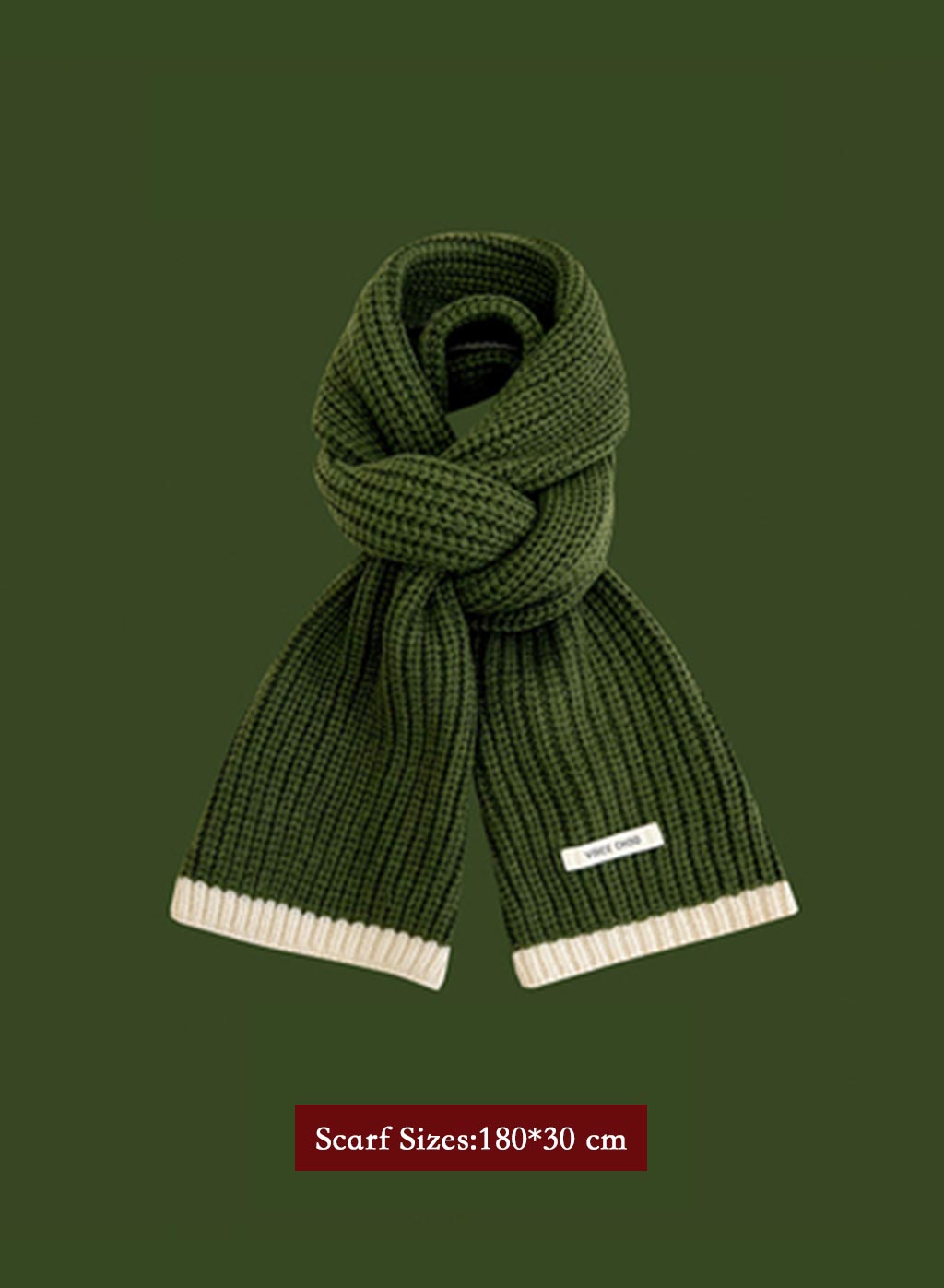 Winter Retro Warm Christmas Plaid Scarf - Earls Green, OS image