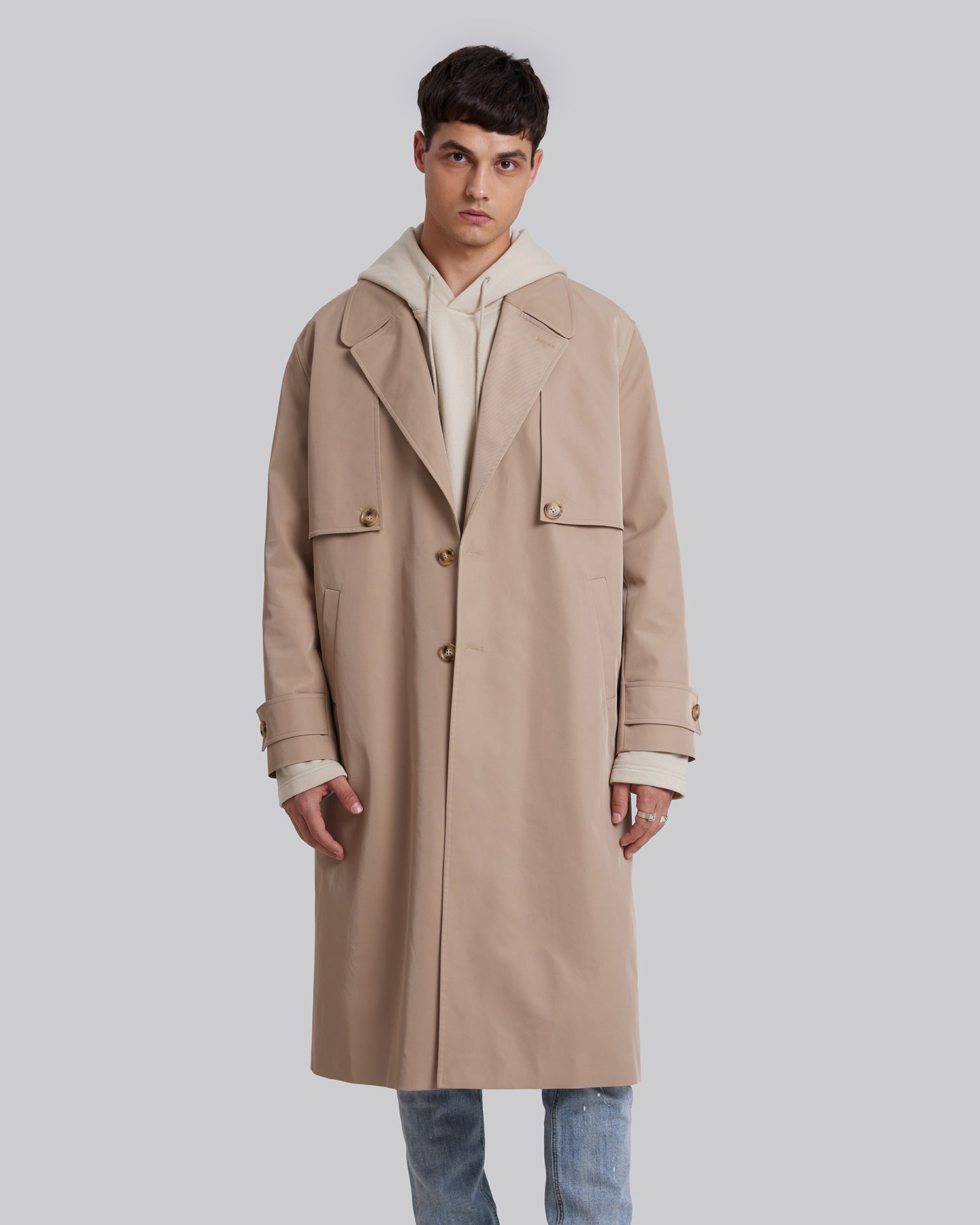 Long Coat with Detachable Cape image 1