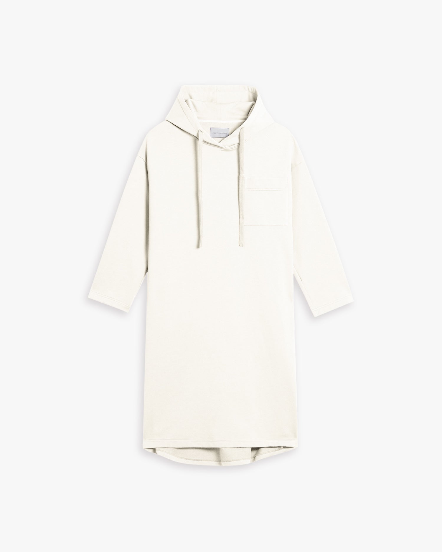 Plain Hoodie Dress - Offwhite, M image