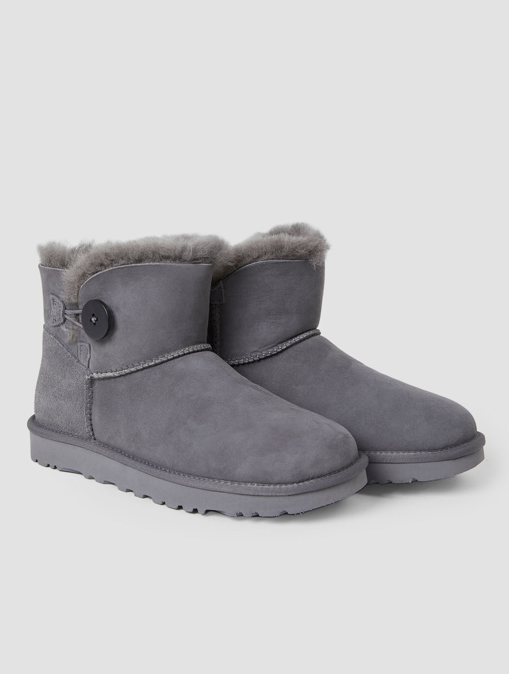 Comfy Button Snow Boots - Grey, 7 image