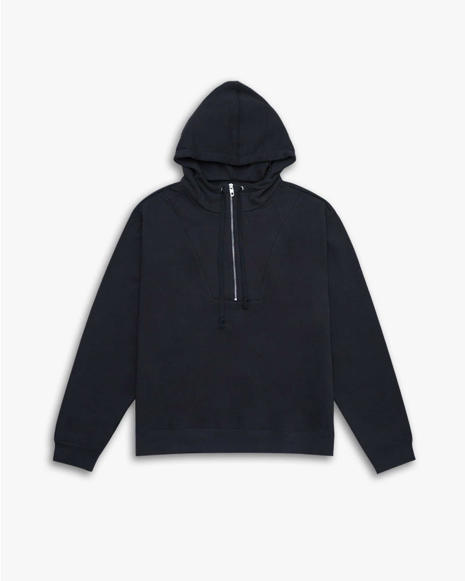 Half-Zippered Paneled Hoodie image 0