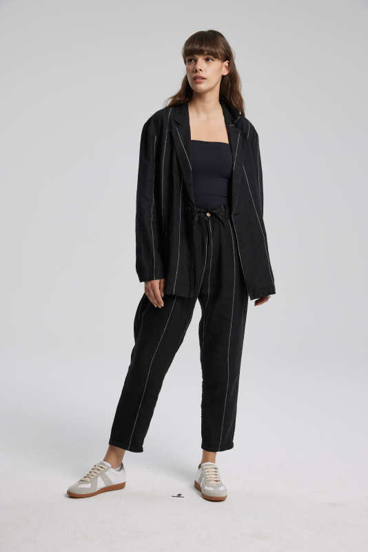 Linen Striped Blazer image 3