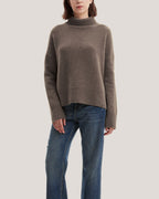 Turtleneck Wool-Yak Blend Sweater - Bistre, S image