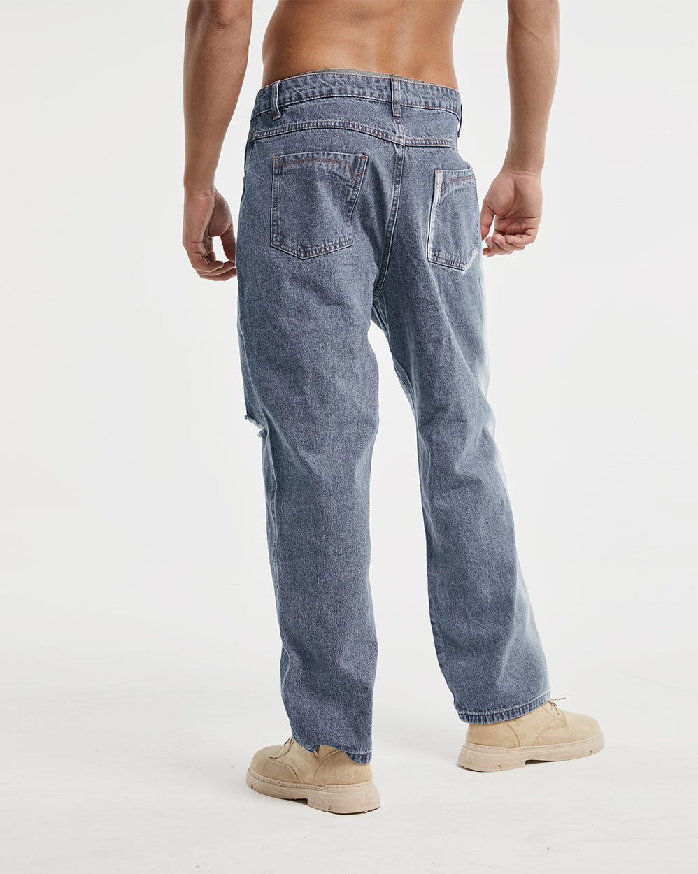 Stylish Bleached Ripped Jeans image 3