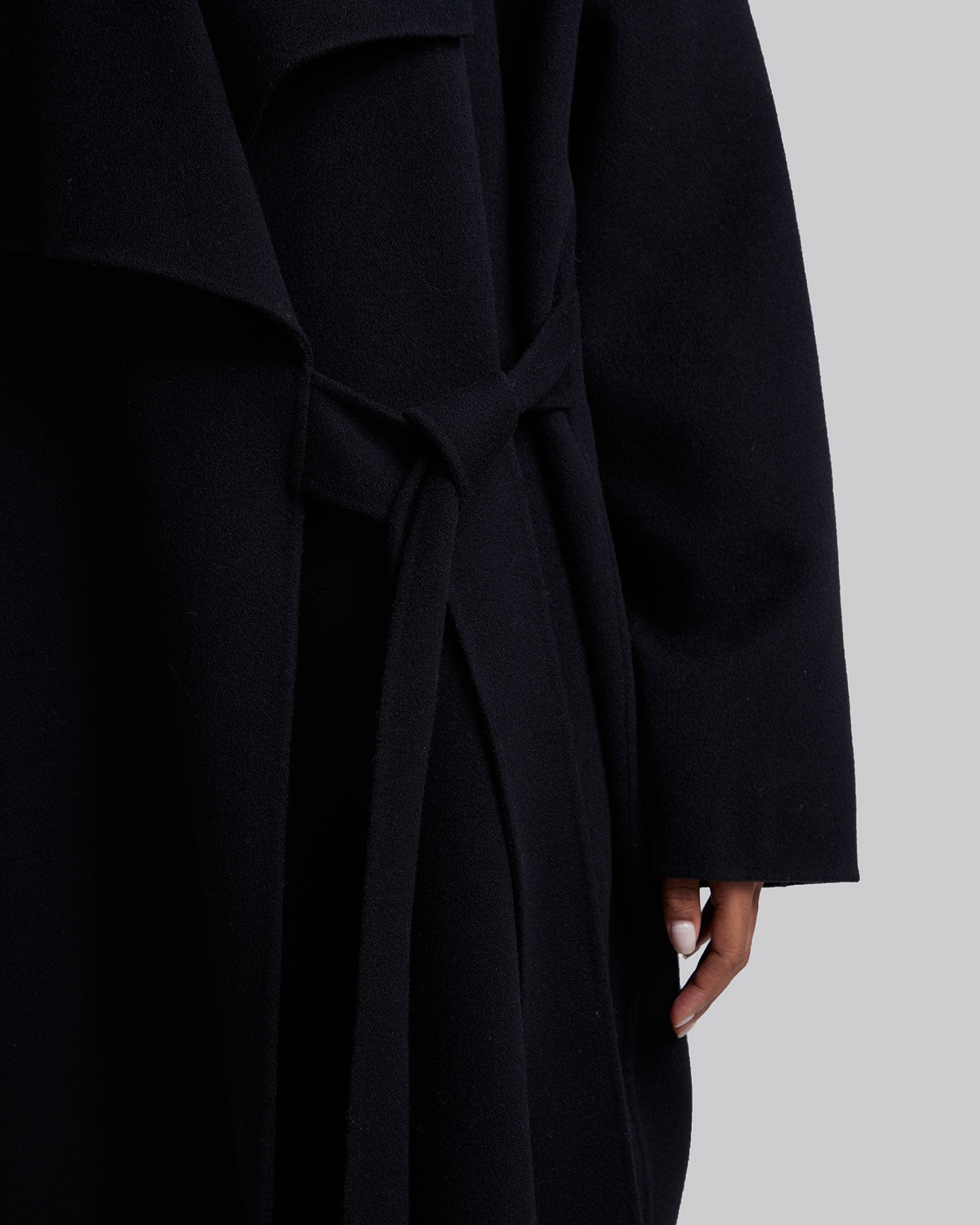 Cashmere Long Wrap Coat image 4